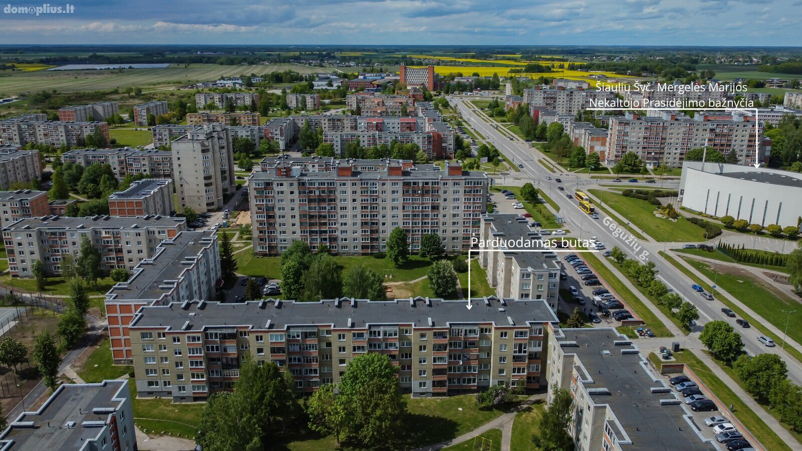Parduodamas 3 kambarių butas Šiauliuose, Gytaruose, Gegužių g.