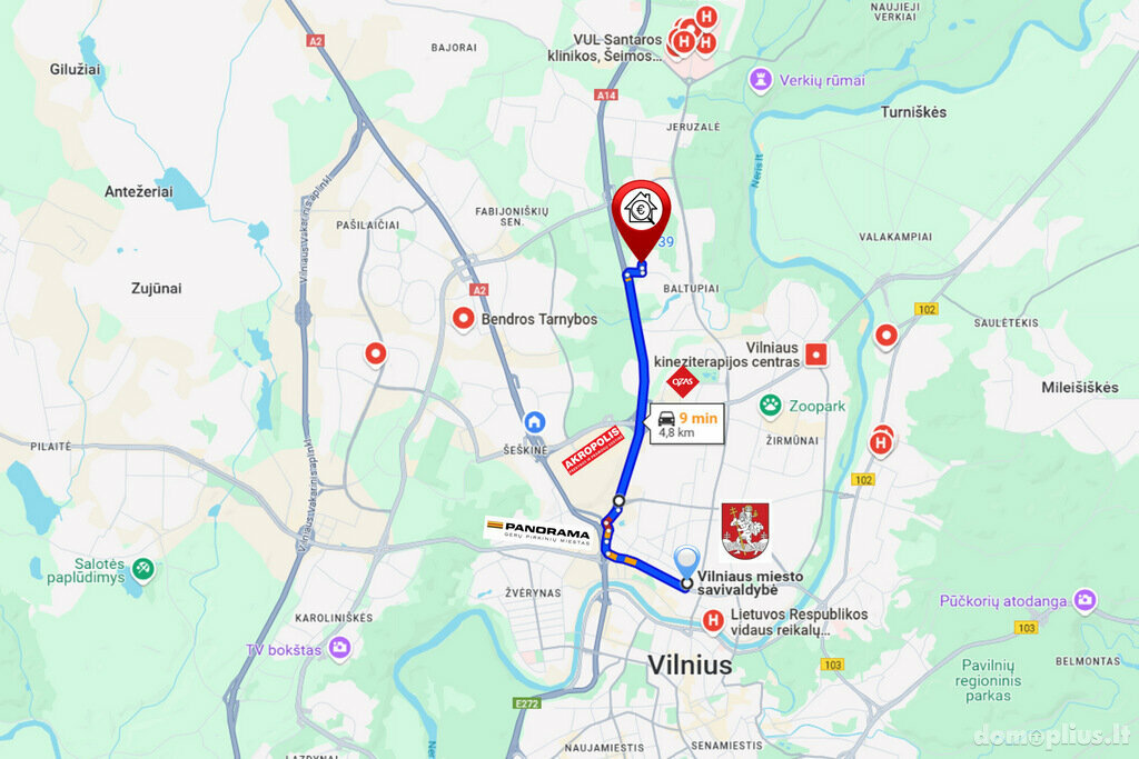 Parduodamas 3 kambarių butas Vilniuje, Baltupiuose, Didlaukio g.