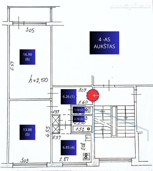 Продается 2 комнатная квартира Klaipėdoje, Žardininkuose, Žardininkų g.