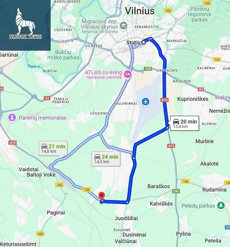 Parduodamas 2 kambarių butas Vilniaus rajono sav., Juodšiliuose