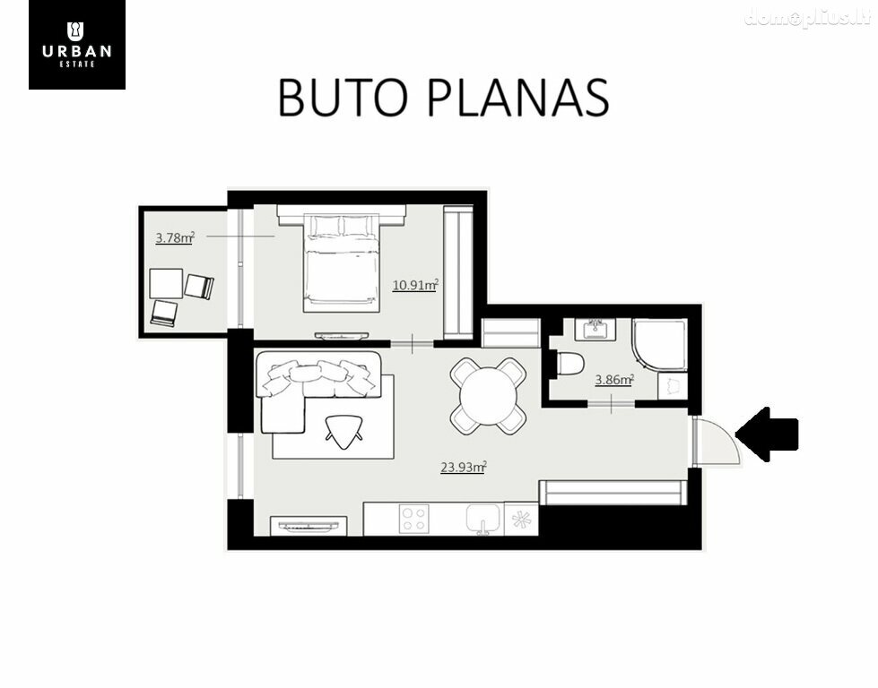 Продается 2 комнатная квартира Vilniuje, Bajoruose, Bajorų kel.
