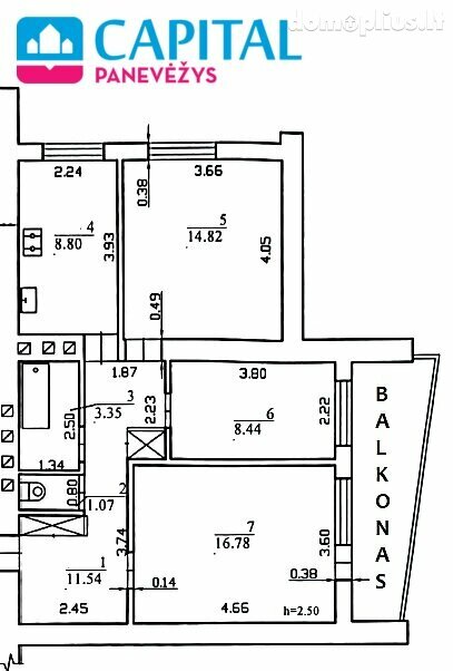 Продается 3 комнатная квартира Panevėžyje, Centre, Beržų g.