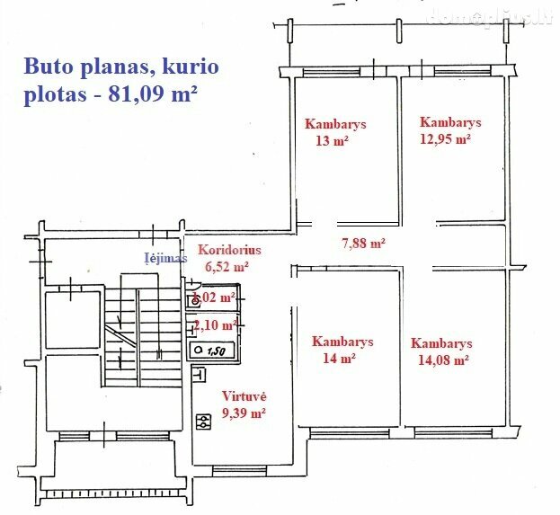 Продается 4 комнатная квартира Panevėžyje, Centre