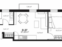 Продается 2 комнатная квартира Vilniuje, Saulėtekyje, Moliakalnio g.