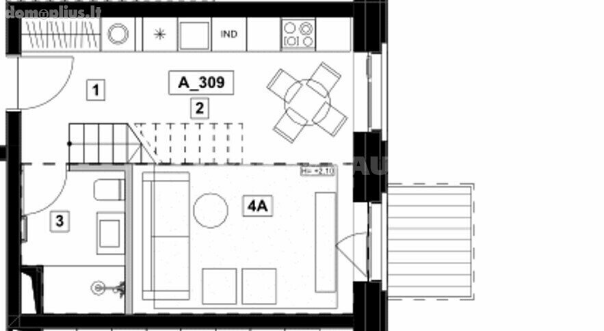 Продается 2 комнатная квартира Vilniuje, Senamiestyje, K. Vanagėlio g.
