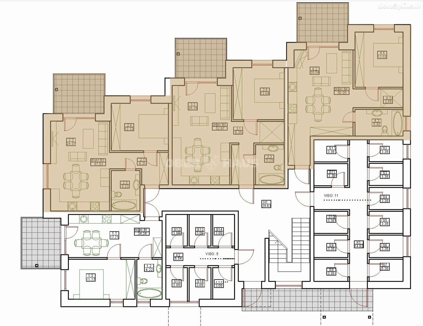 Продается 2 комнатная квартира Panevėžyje, Centre