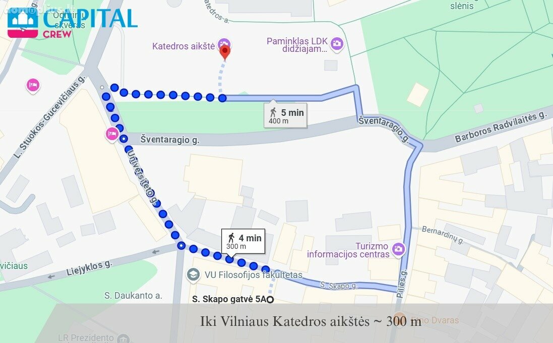 Продается 1 комнатная квартира Vilniuje, Senamiestyje, S. Skapo g.