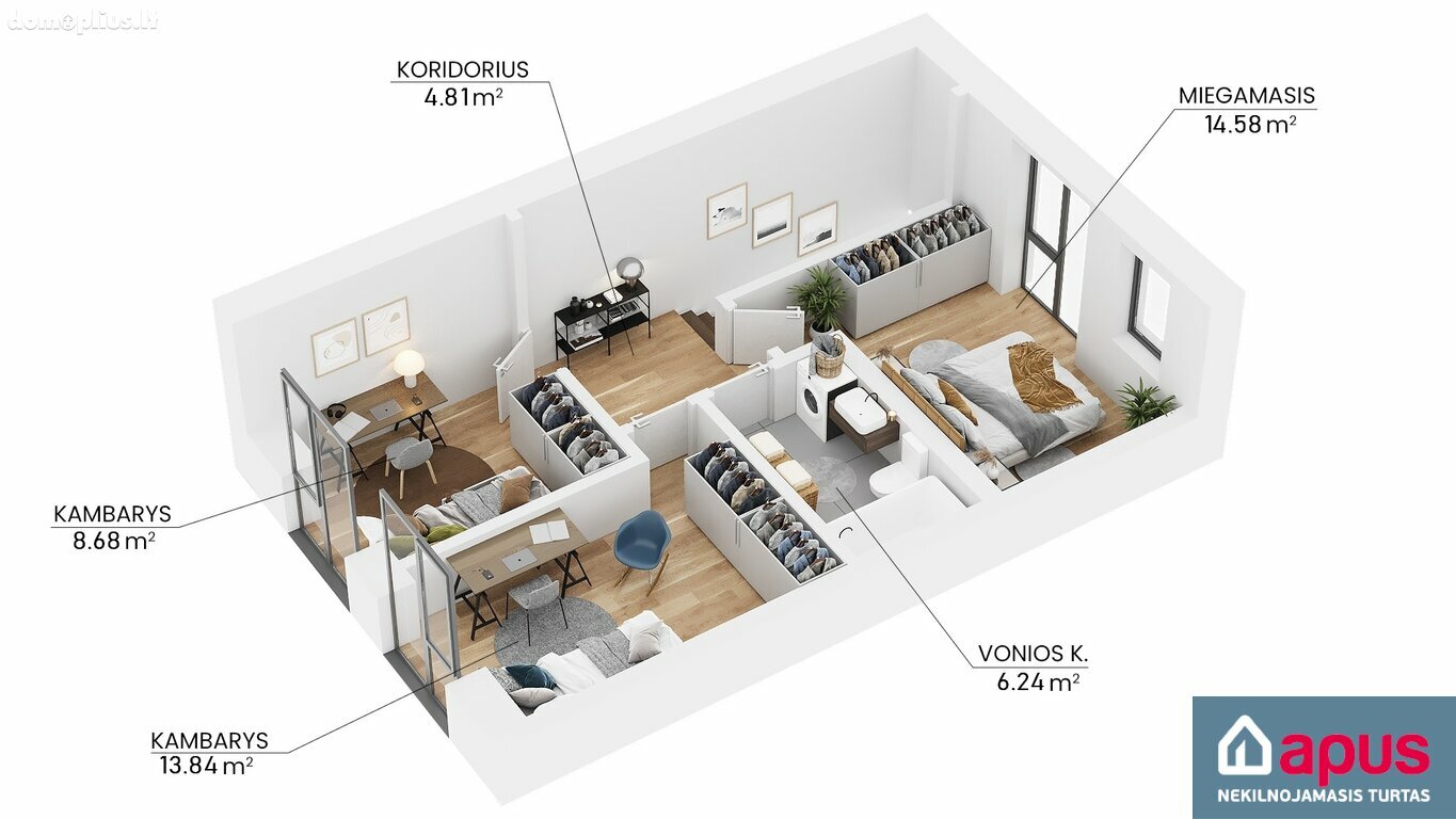 Продается 4 комнатная квартира Vilniuje, Kalnėnuose, Azerų g.