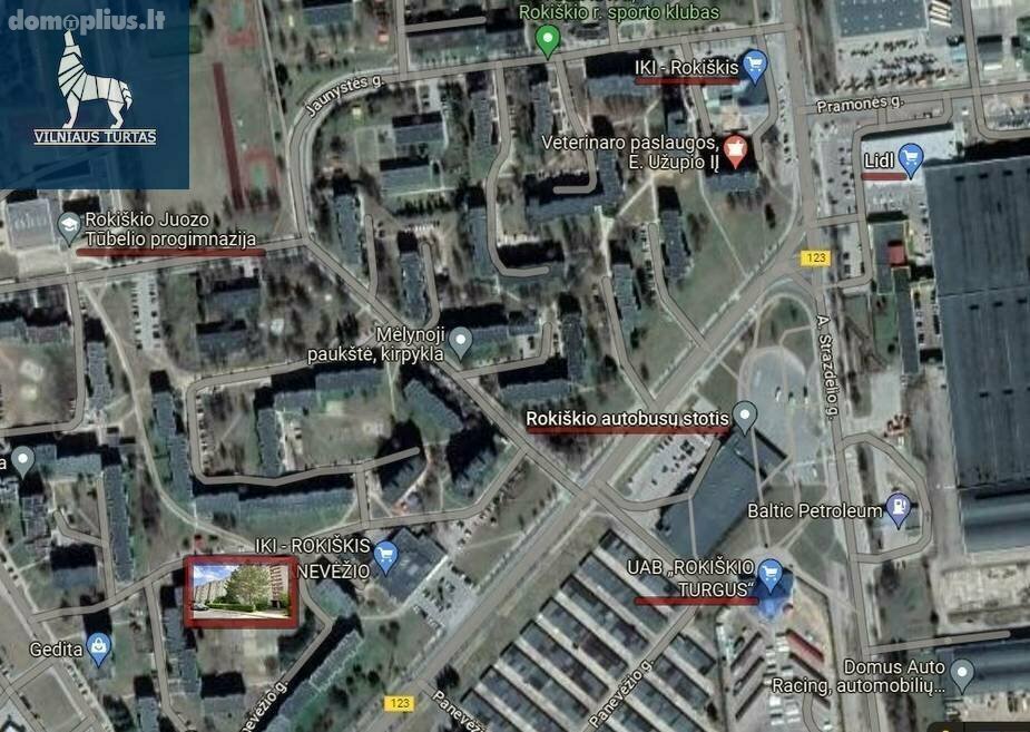 Parduodamas 2 kambarių butas Rokiškio rajono sav., Rokiškyje, Panevėžio g.
