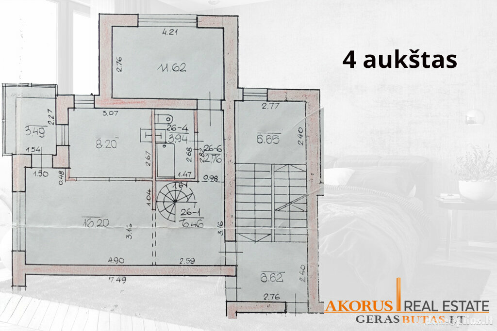 4 rooms apartment for sell Vilniuje, Lazdynėliuose, Neužmirštuolių g.