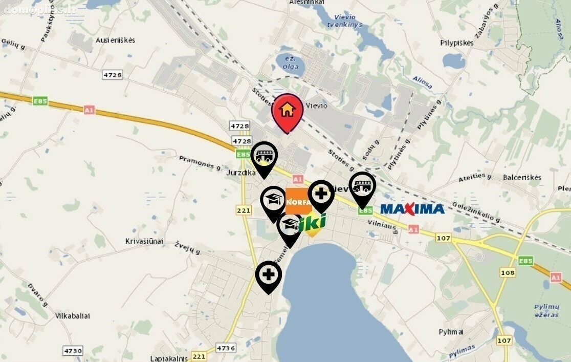 Продается 1 комнатная квартира Elektrėnų sav., Vievyje, Stoties g.