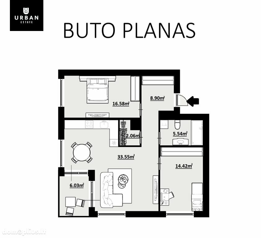Продается 3 комнатная квартира Vilniuje, Markučiuose, Manufaktūrų g.
