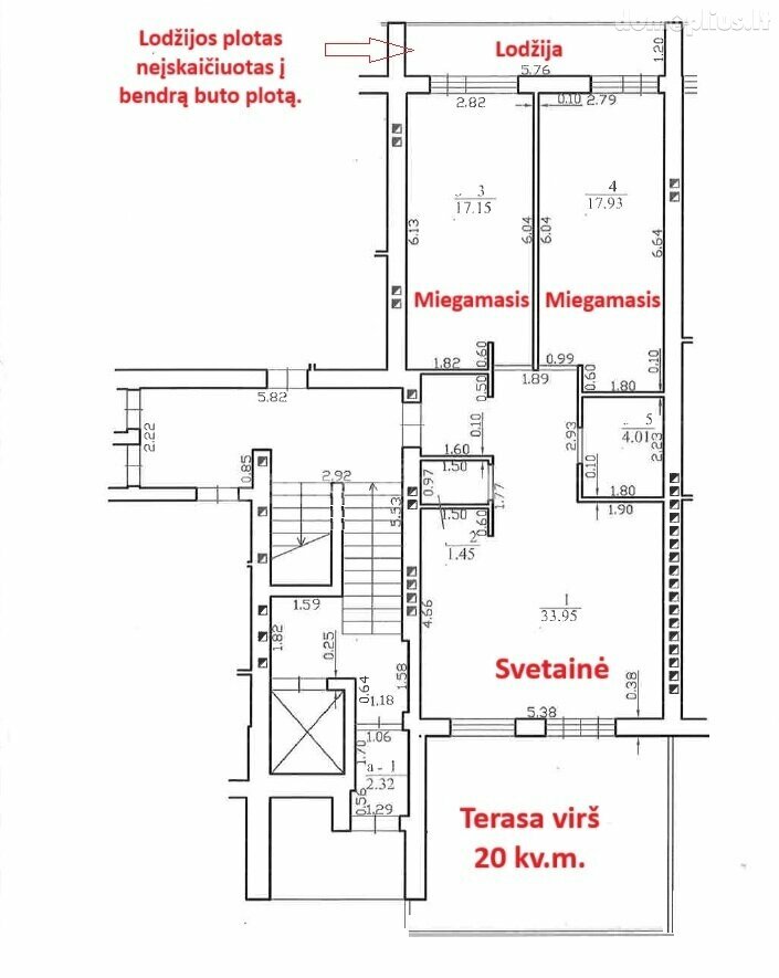 3 rooms apartment for sell Vilniuje, Pašilaičiuose