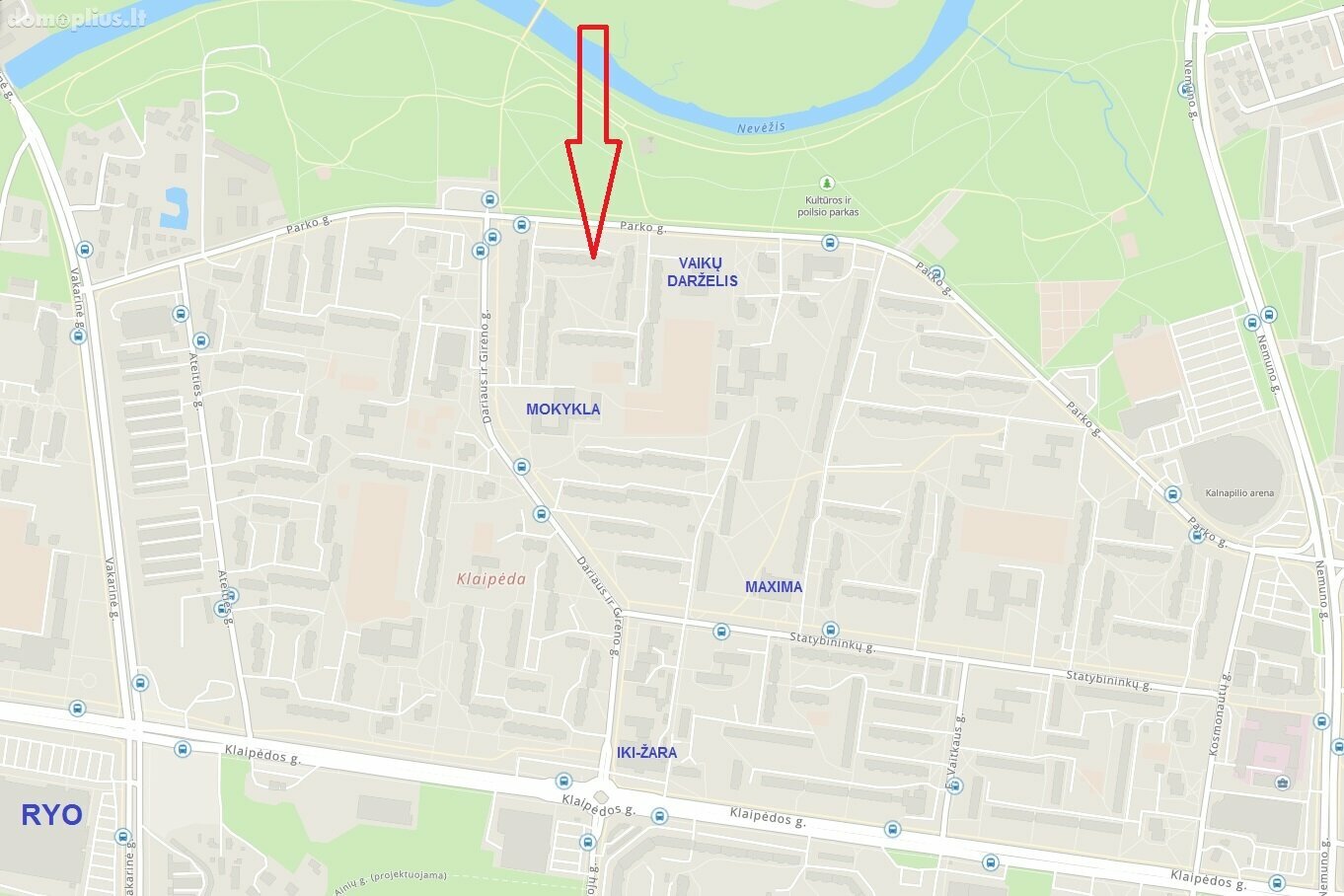 Parduodamas 1 kambario butas Panevėžyje, Klaipėdos, Parko g.
