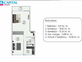 Продается 2 комнатная квартира Vilniuje, Naujininkuose, Šaltkalvių g.