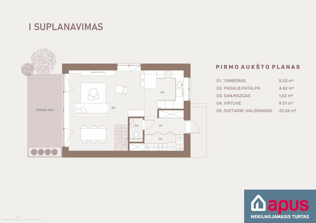 Parduodamas 4 kambarių butas Vilniuje, Pavilnyje, Žemoji g.