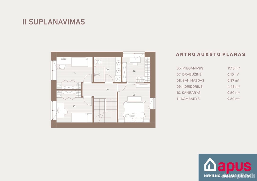 Продается 4 комнатная квартира Vilniuje, Pavilnyje, Žemoji g.