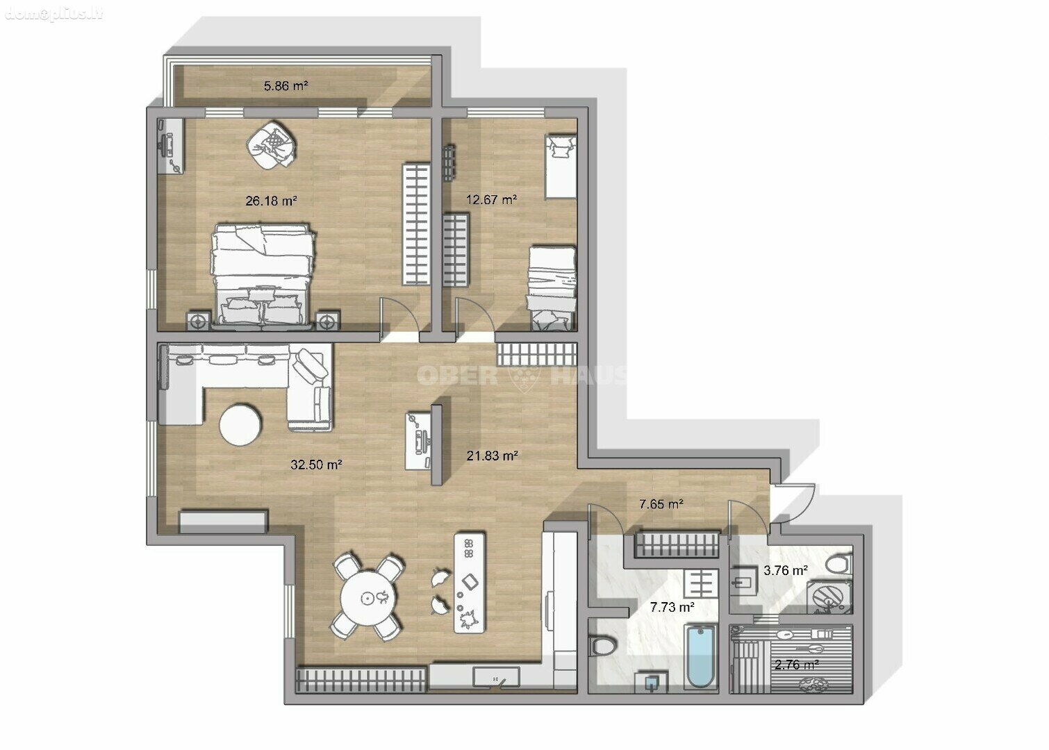Продается 3 комнатная квартира Vilniuje, Pašilaičiuose, Laisvės pr.