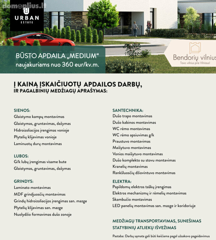 Parduodamas 4 kambarių butas Vilniaus rajono sav., Bendoriuose, Panoramos g.