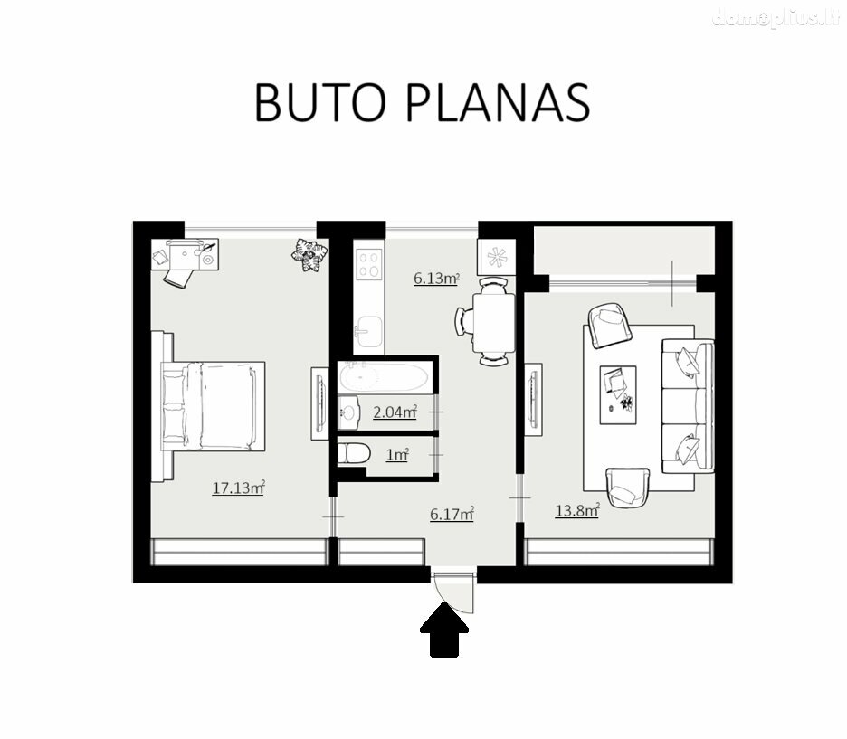 Продается 2 комнатная квартира Vilniuje, Žirmūnuose, Tuskulėnų g.