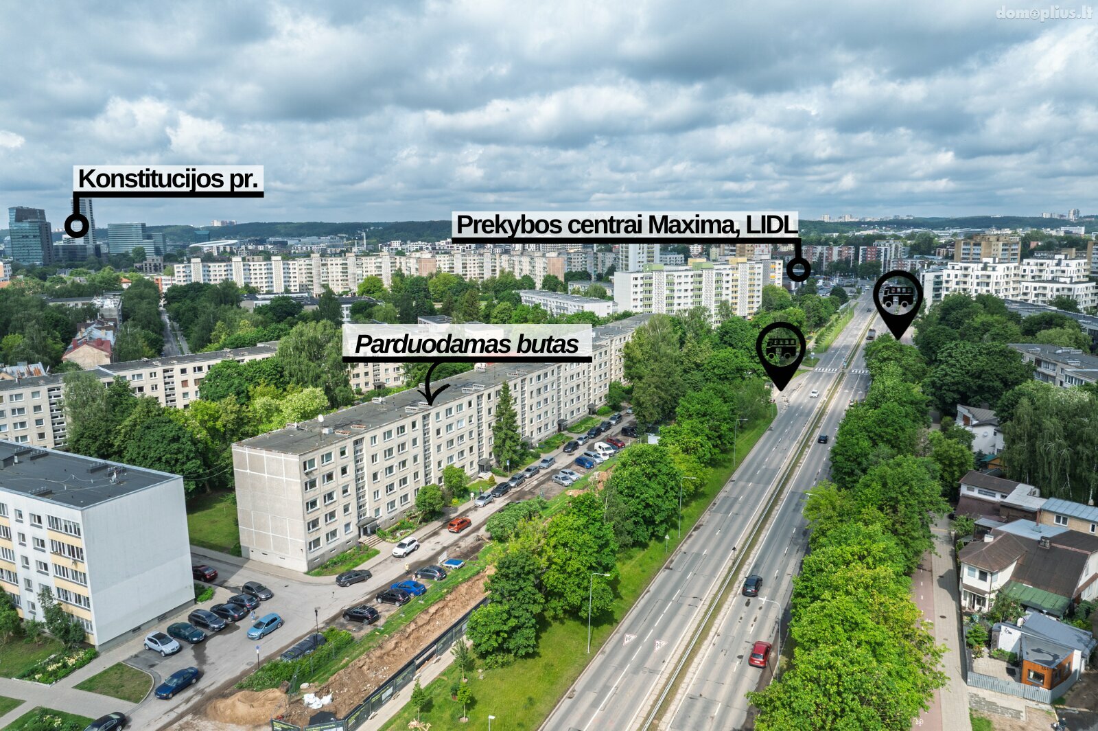 Продается 2 комнатная квартира Vilniuje, Žirmūnuose, Tuskulėnų g.