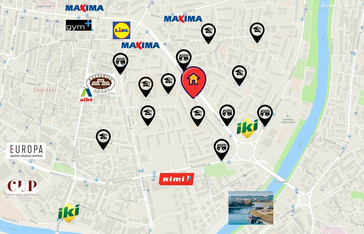 Продается 2 комнатная квартира Vilniuje, Žirmūnuose, Tuskulėnų g.