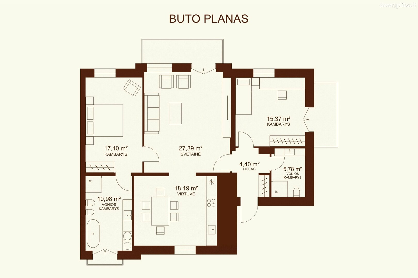 Parduodamas 3 kambarių butas Vilniuje, Antakalnyje, Nemenčinės pl.