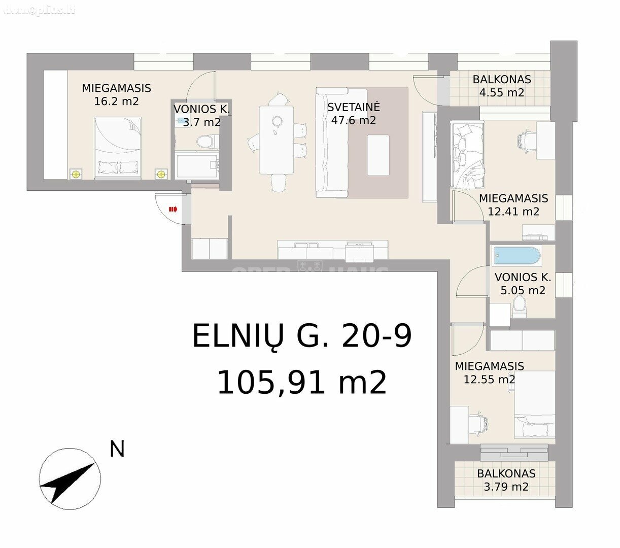 Продается 4 комнатная квартира Vilniuje, Žvėryne, Elnių g.
