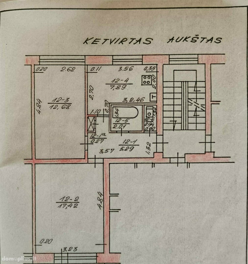 2 rooms apartment for sell Klaipėdos rajono sav., Gargžduose, Klaipėdos g.