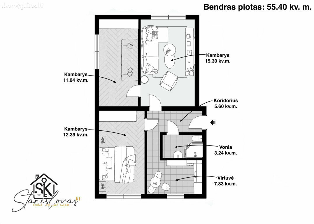 Parduodamas 3 kambarių butas Šilutės rajono sav., Šilutėje, Laisvės al.