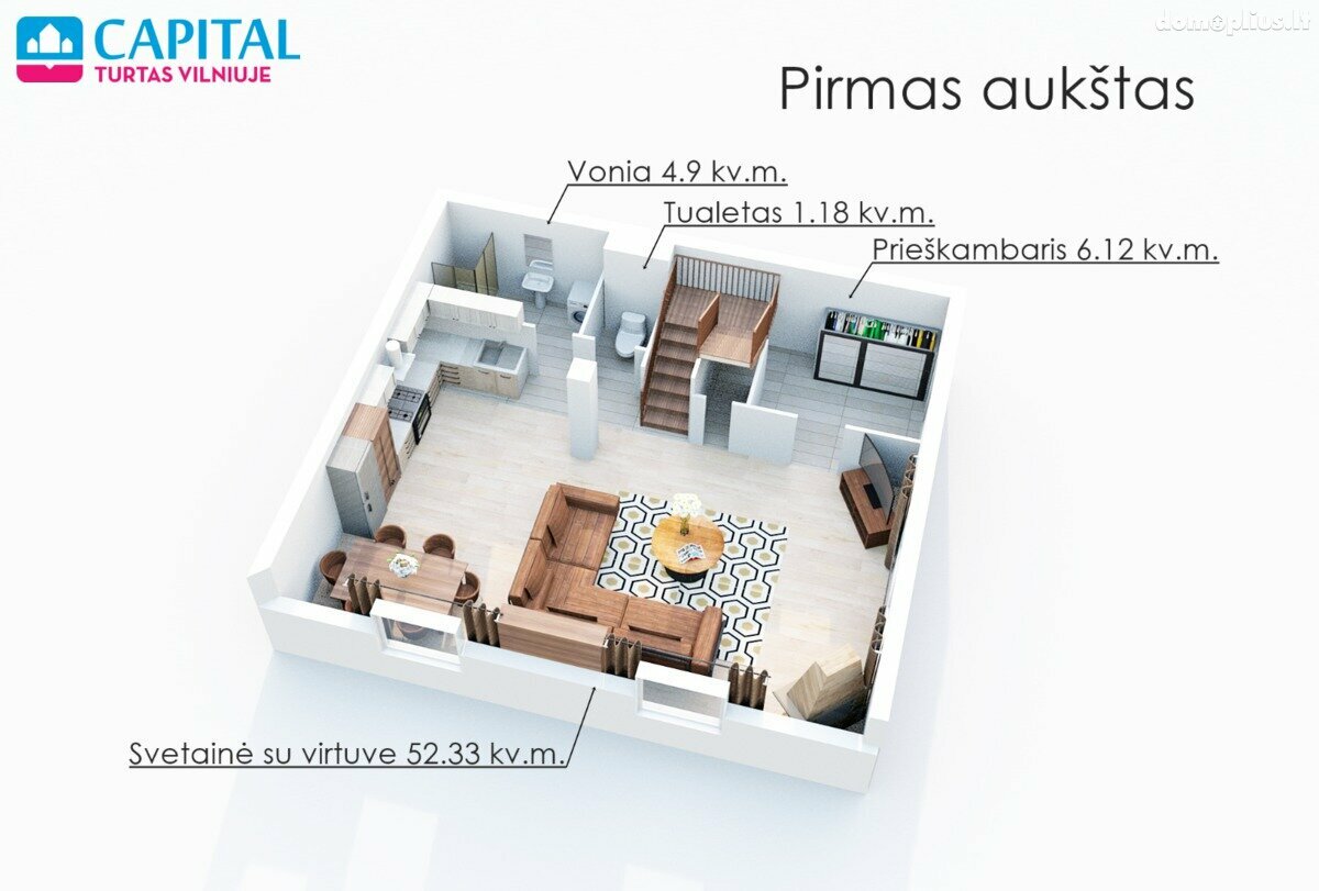 4 rooms apartment for sell Vilniuje, Žemieji Paneriai