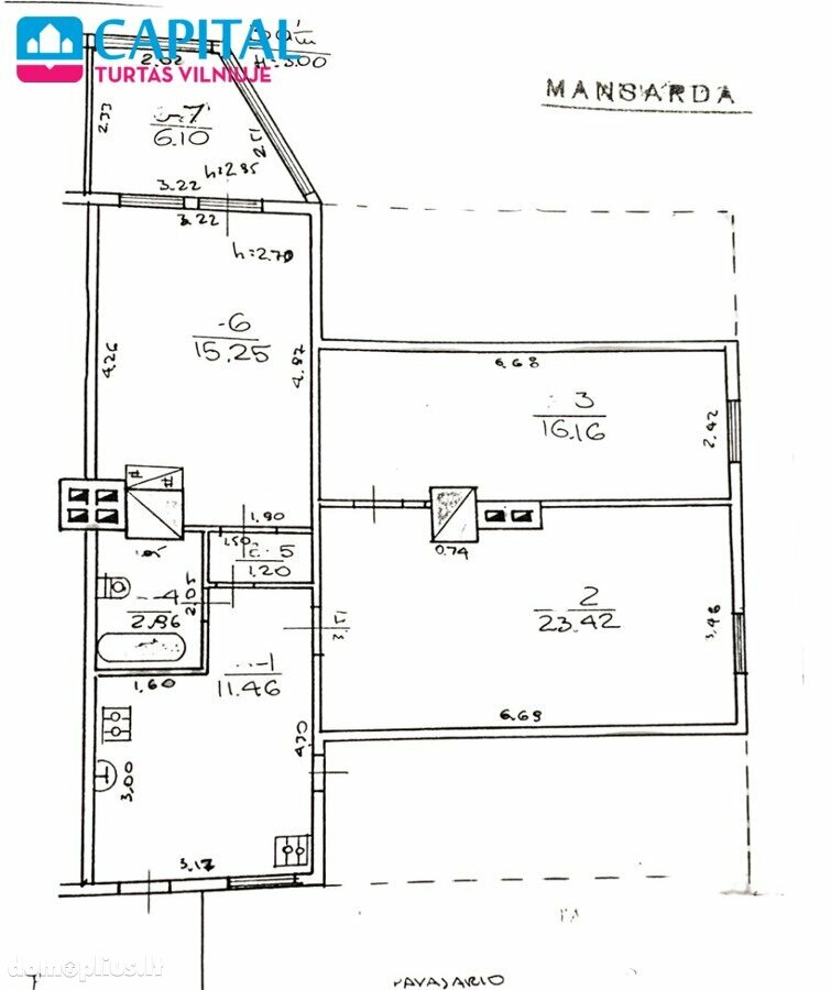 Продается 3 комнатная квартира Vilniuje, Antakalnyje, Pavasario g.