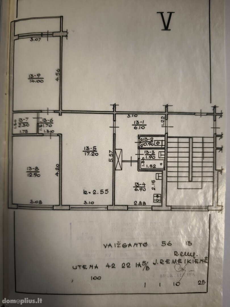 Продается 3 комнатная квартира Utenos rajono sav., Utenoje, Vaižganto g.