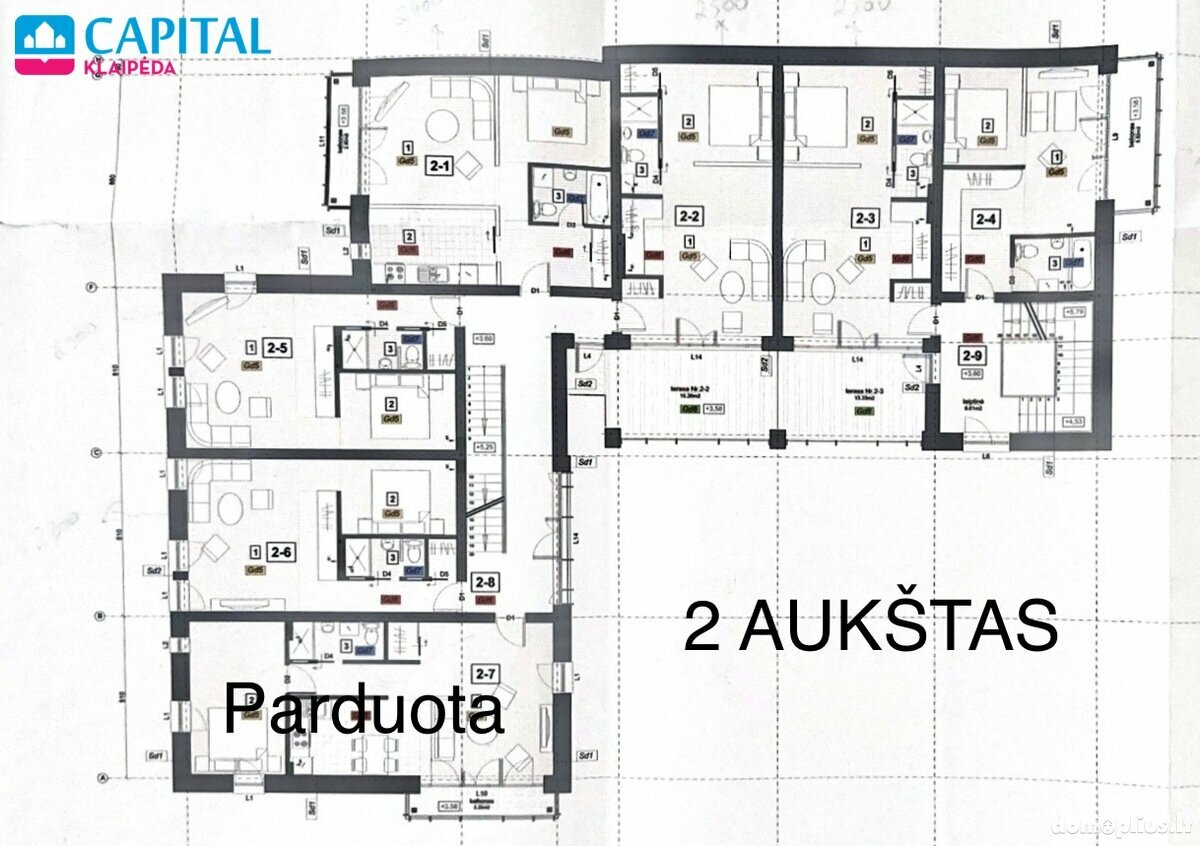 Продается 2 комнатная квартира Šilutės rajono sav., Rusnėje, K. Donelaičio g.