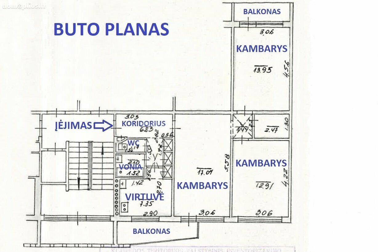 Продается 3 комнатная квартира Klaipėdoje, Vingio, I. Simonaitytės g.