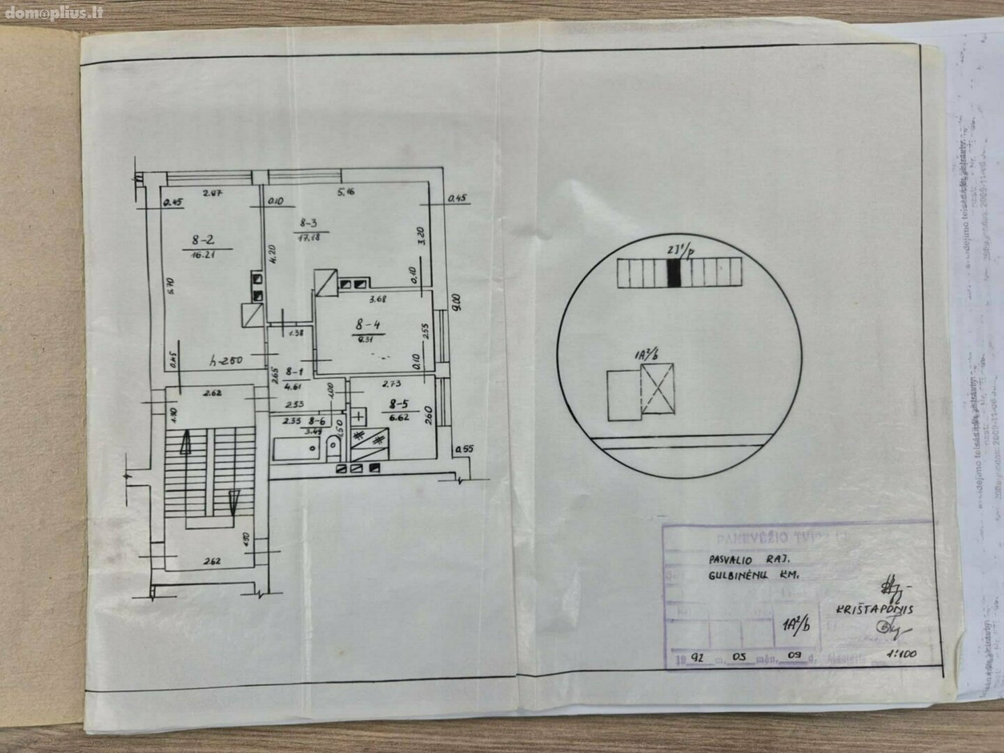 Продается 3 комнатная квартира Pasvalio rajono sav., Gulbinėnuose, Parko g.