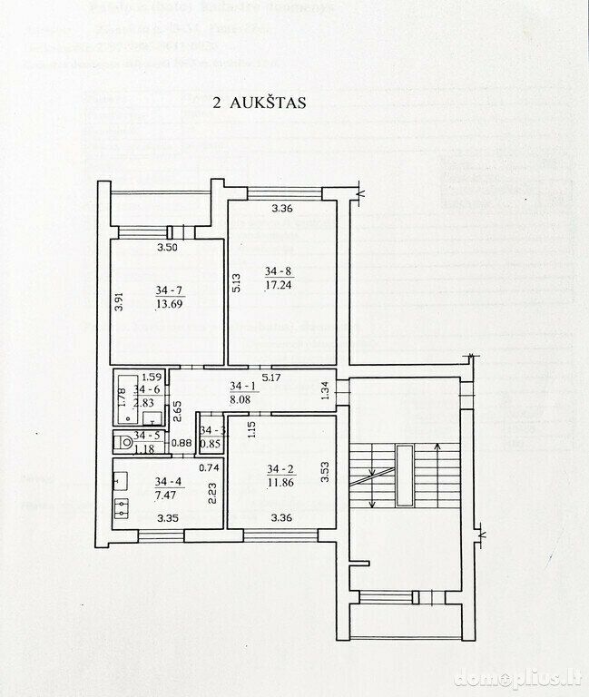 Parduodamas 3 kambarių butas Panevėžyje, Žemaičiuose, Žemaičių g.