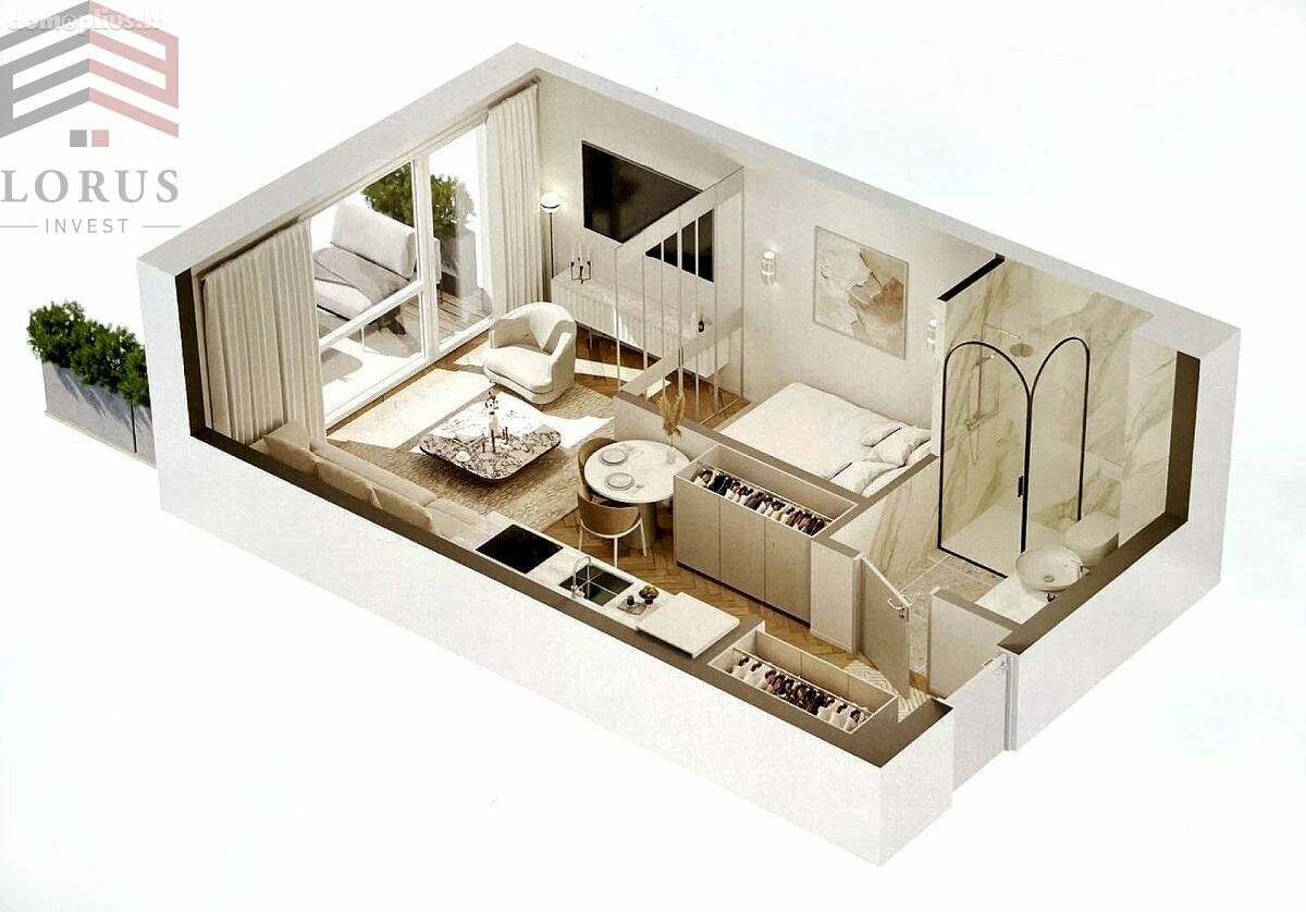 Продается 1 комнатная квартира Vilniuje, Lazdynėliuose, Lietaus g.