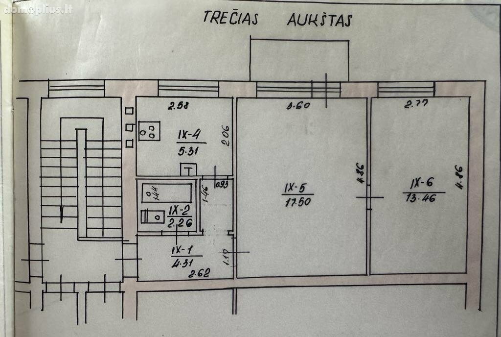 2 rooms apartment for sell Klaipėdoje, Centre, H. Manto g.