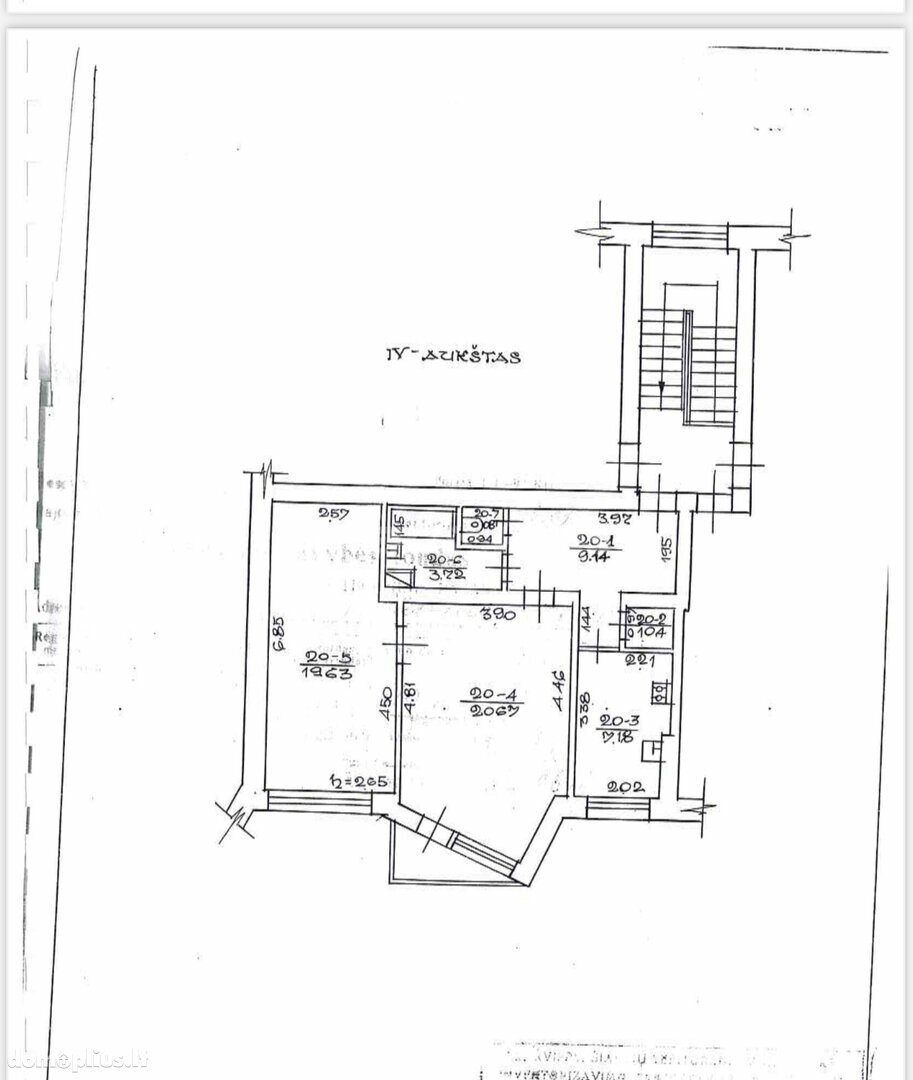 2 rooms apartment for sell Šiauliuose, Centre, Vilniaus g.