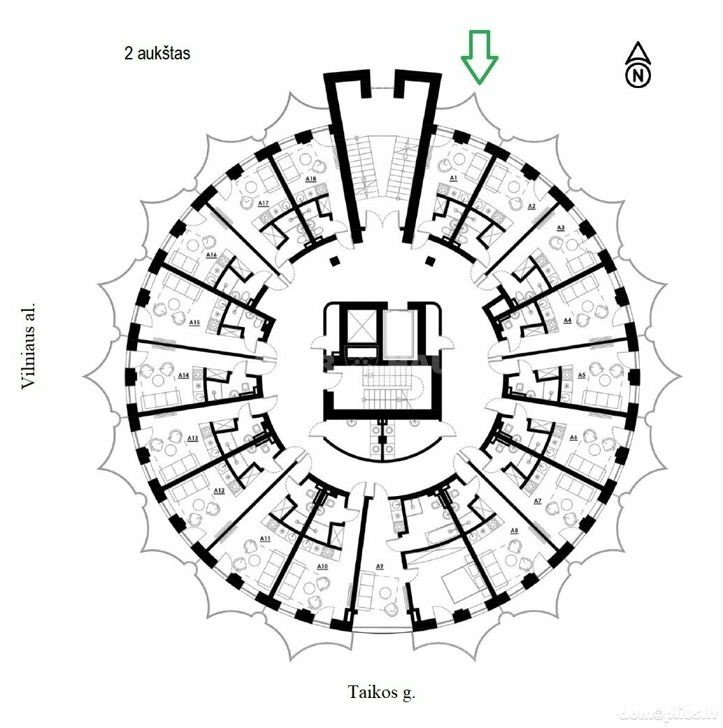 Parduodamas 1 kambario butas Druskininkų sav., Druskininkuose, Taikos g.