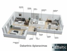 Продается 4 комнатная квартира Vilniuje, Senamiestyje, Gedimino pr.