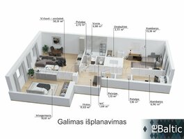 Продается 4 комнатная квартира Vilniuje, Senamiestyje, Gedimino pr.