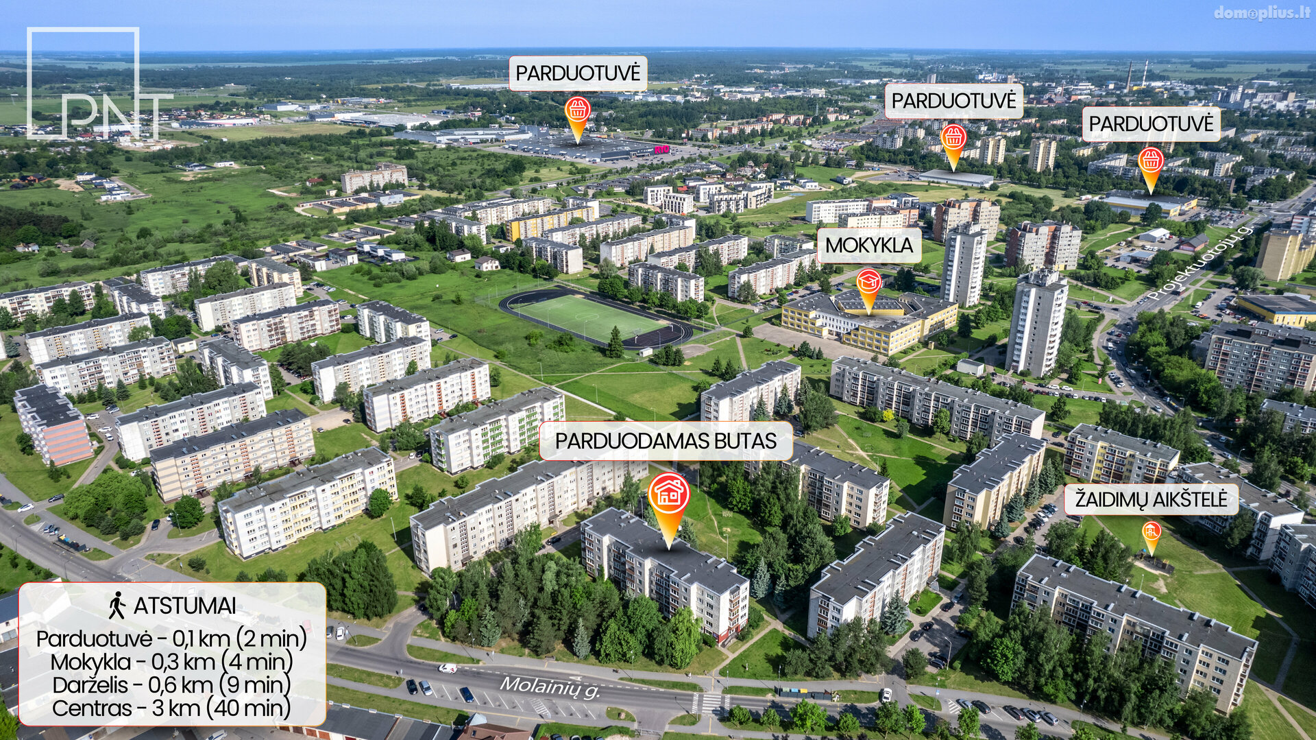 2 rooms apartment for sell Panevėžyje, Molainiuose, Molainių g.