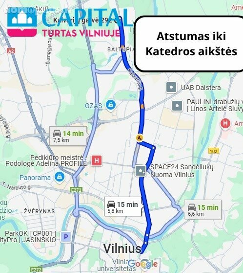 Сдаю 1 комнатную квартиру Vilniuje, Baltupiuose