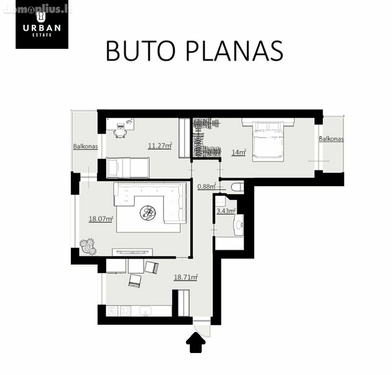 Продается 3 комнатная квартира Vilniuje, Fabijoniškėse, S. Stanevičiaus g.