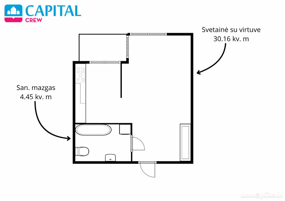 Продается 1 комнатная квартира Vilniuje, Naujamiestyje, Savanorių pr.