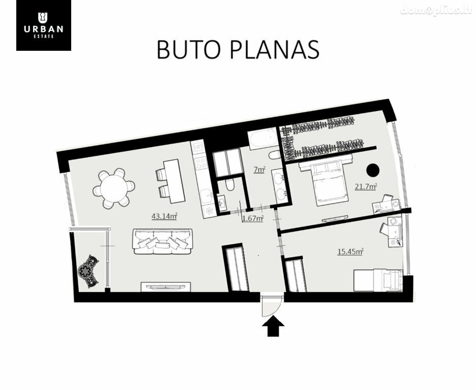 Продается 3 комнатная квартира Vilniuje, Šnipiškėse, Konstitucijos pr.