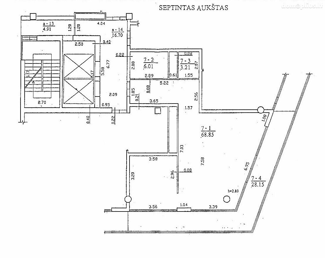 Продается 2 комнатная квартира Vilniuje, Šnipiškėse, Konstitucijos pr.