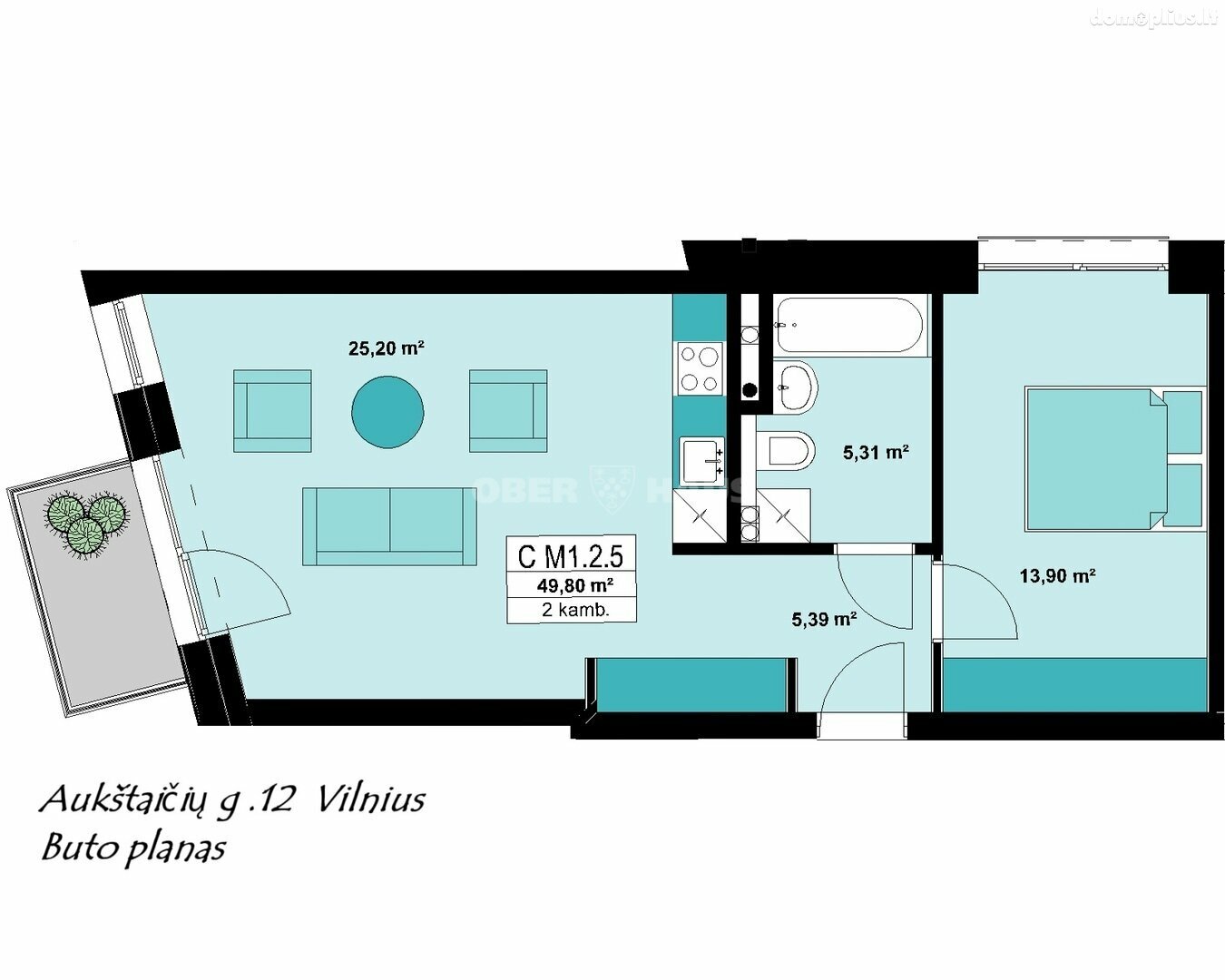 Продается 2 комнатная квартира Vilniuje, Užupyje